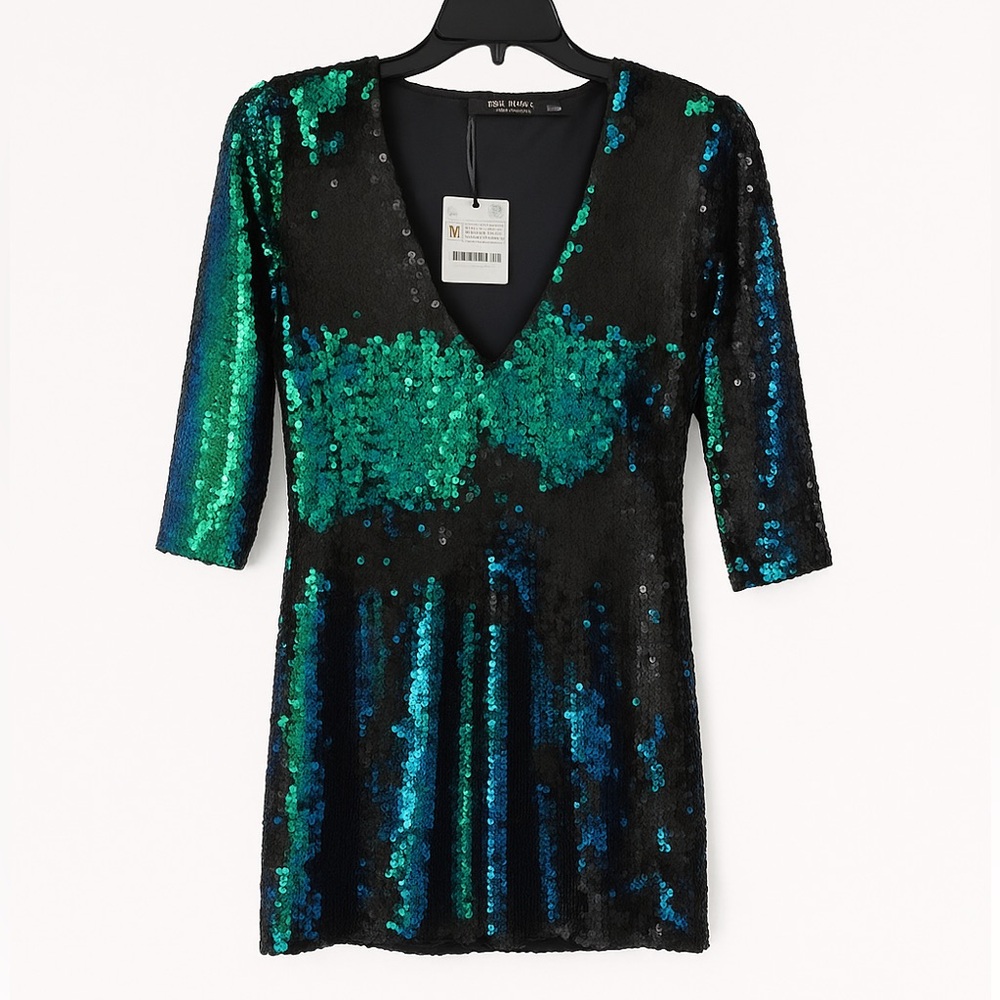 ZARA COLLECTION REVERSE SEQUINED DRESS